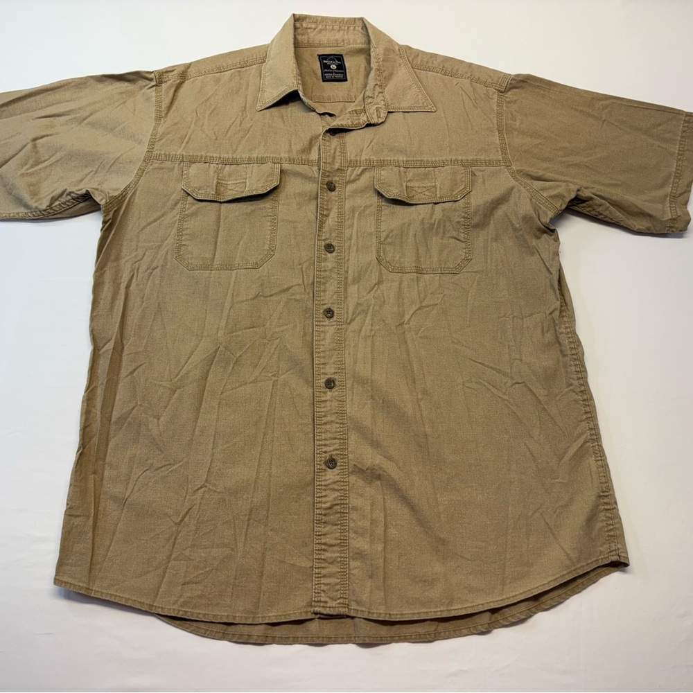 RedHead Men's Short Sleeve Khaki Shirt Size Large EUC